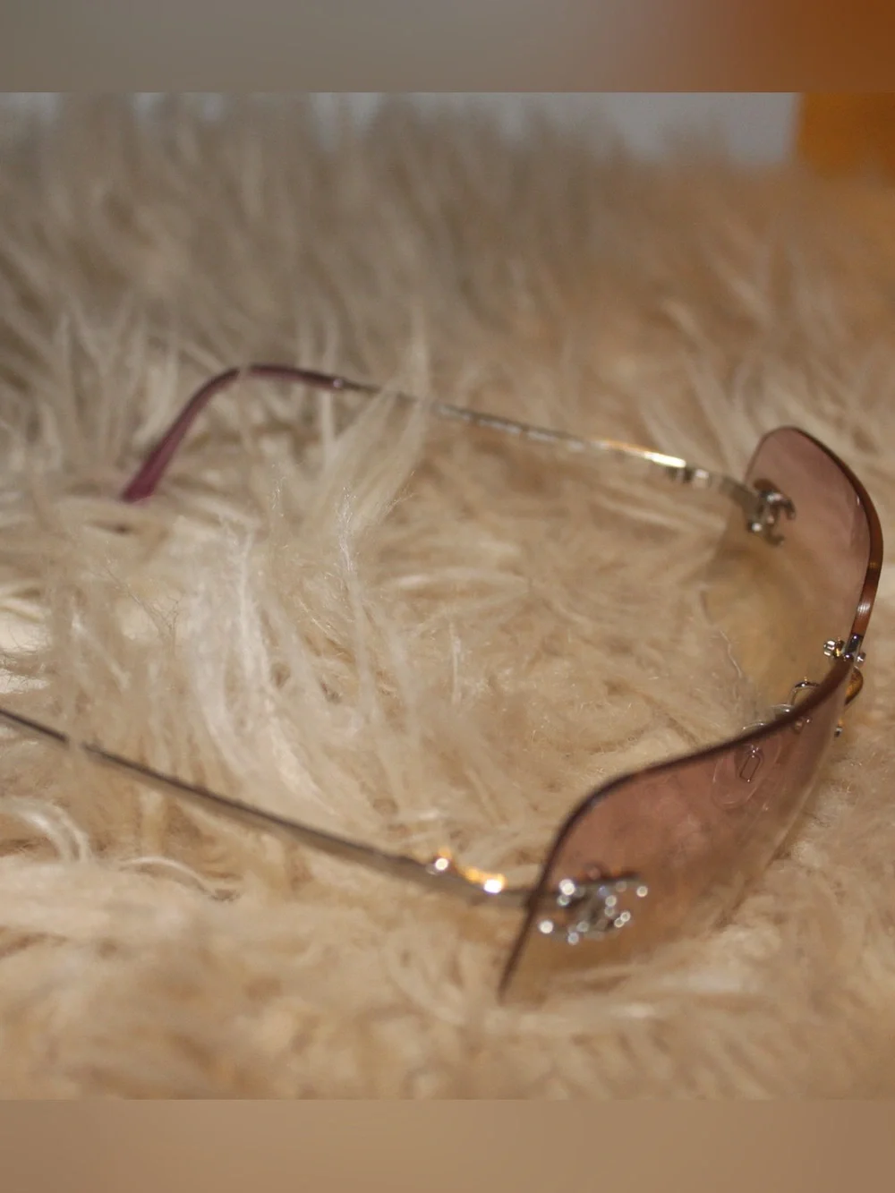Chanel Rimless Gradient Purple Women's Sunglasses